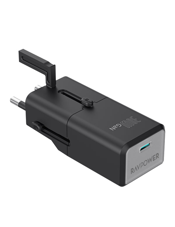 RAVPower Super Mini 30W PD Travel Adapter (UK, EU, US, AUS Plug)