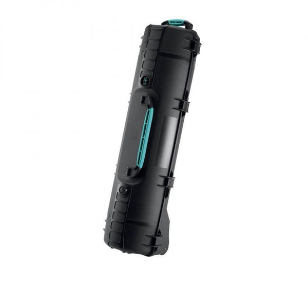 HPRC 6400W Resin Case 1128x335x285 mm Wheeled Black Grip with Blu Bassano Handle with Cubed Foam