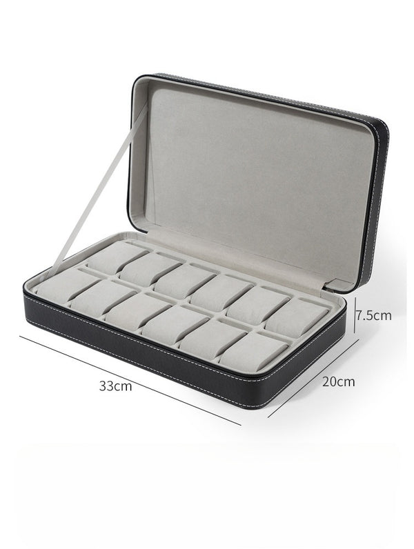 Zippered Watch Box for Travel and Storage