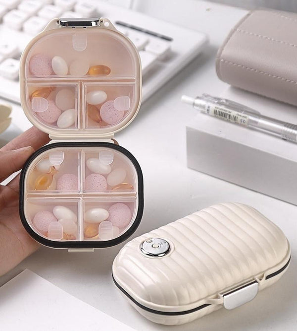 Compact Travel Pill Case with Secure Lock