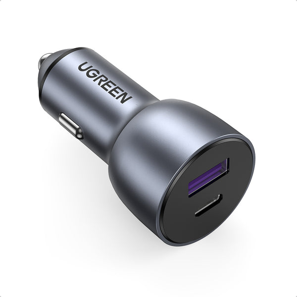 UGREEN 52W Car Charger with Aluminum Case - Space Grey