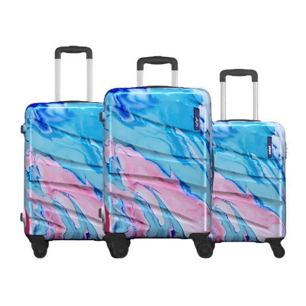 Safari Hard-Body Hue Cabin Dual Wheels 3PC Luggage Set (55/65/81cm)