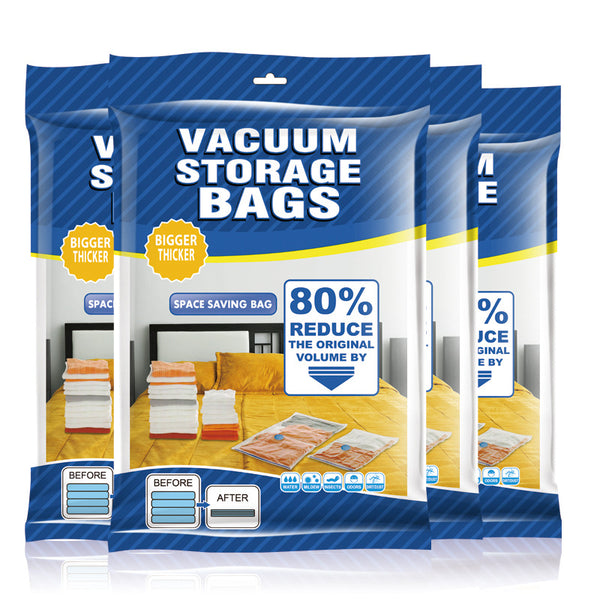 Travel Space Saver Vacuum Storage Bags Reusable Packing Sacks (7 Pack) With Manual Air Pump